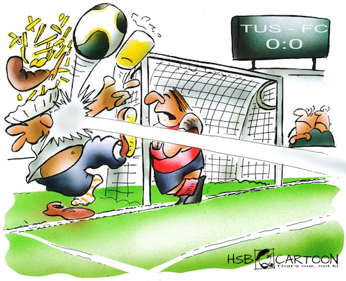 Cartoon: Kreisliga (medium) by HSB-Cartoon tagged fussball,fußball,kreisliga,fußballsppiel,torwart,torschuss,torschütze,zuschauere,spieler,kreisligapolkal,kreisligaspiel,freundschaftsspiel,fußballmannschaft,landesliga,bezirksliga,torwartparade,fußballfeld,fußballstadion,heimmannschaft,gastmannschaft,aus,eckball