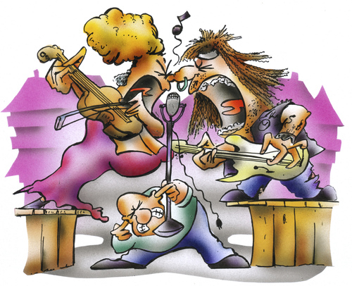 Cartoon: rock meets classic (medium) by HSB-Cartoon tagged rock,rochnroll,heavymeatal,heavy,metal,pop,popmusic,classic,oper,musician,artist,musiker,musik,music,popstar,lied,song