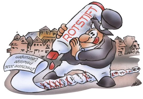 Cartoon: Rotstift ansetzen (medium) by HSB-Cartoon tagged rotstift,haushaltsplanung,haushaltsplanberatung,haushaltsentwurf,überscchuldung,verschuldung,schulden,freiwillige,leistungen,sparbeschluß,sparmaßnahmen,kürzung,streichung,haushaltsverabschiedung,kämmerer,lämmerei,ratssitzung,ratsbeschluß,nkf,belastung,schuldenfrei,neuverschuldung,politik,kommunalpolitik,lokalpolitik,rotstift,haushaltsplanung,haushaltsplanberatung,haushaltsentwurf,überscchuldung,verschuldung,schulden,freiwillige,leistungen,sparbeschluß,sparmaßnahmen,kürzung,streichung,haushaltsverabschiedung,kämmerer,lämmerei,ratssitzung,ratsbeschluß,nkf,belastung,schuldenfrei,neuverschuldung,politik,kommunalpolitik,lokalpolitik