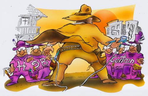 Cartoon: Western (medium) by HSB-Cartoon tagged western,cowboy,caricature,cartoon