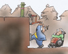 Cartoon: Barrierefrei (small) by HSB-Cartoon tagged barrierefrei stadtplanung stadt gemeinde senioren rollstuhl