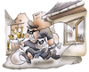 Cartoon: Diebesduo (small) by HSB-Cartoon tagged einbruch,einbrecher,warnsystem,alarmanlage,verbrecher,raub,räuber,klauen,dieb,beutezug,diebeszug,wachhund,bewachen,ausgeraubt,diebstahl,diebesgut,hellerware,ausraben,entwenden