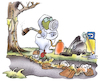 Cartoon: Eichenprozessionsspinner (small) by HSB-Cartoon tagged eichenprozessionsspinner,schädling,ungeziefer,befall,natur,insekt,schutzausrüstung,insektenvernichtung,bekämpfung,eindämmung,raupen,brennhaare
