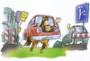 Cartoon: Geländewagen (small) by HSB-Cartoon tagged auto,jeep,karre,pferd,verkehr,stau,baustelle,strasse,gelände,weg,pendler,cartoon,karikatur,airbrush