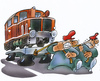 Cartoon: Güterverkehr (small) by HSB-Cartoon tagged strasse,strassenverkehr,güterverkehr,eisenbahn,schienenverkehr,lok,lokomotive,verkehrspolitik,lokführer,warenverkehr,zug,zugverkehr,traffic,airbrush,airbrushkarikatur,karikatur