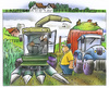 Cartoon: Maisernte (small) by HSB-Cartoon tagged mais,ernte,maisernte,acker,bauer,maishäcksler,maisfeld,agrar,bauernhof,landwirt,landwirtschaft,trecker,traktor,feld,cartoon