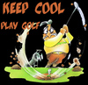 Cartoon: play golf (small) by HSB-Cartoon tagged golf,player,sport,golfplayer,course,golfer,golfball,golfspieler,golfplatz,golfschläger,cartoon,caricature,hsb,airbrush