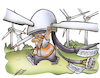 Cartoon: Repowering (small) by HSB-Cartoon tagged repowering,windkraft,windrad,windenergie,öko,ökostrom,windkraftwerk,eon,strom,stromverbrauch,windpark,windvorrangzone,windkraftenergie,stromproduktion,windkraftbetreiber,bewegungsenergie,netztechnik,stromnetz,kw,kilowatt,megawatt,windkraftanlage,stromerzeugungsanlage,kraftwerkserneuerung,repowern,windturbine,cartoon,karikatur