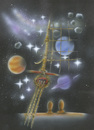Cartoon: sail universum (small) by HSB-Cartoon tagged sail,sailing,ship,universum,all,star,planet,cartoon,caricature,illustration,hsbcartoon,heinz,schwarze,blanke,airbrush