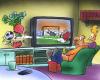 Cartoon: sport on tv (small) by HSB-Cartoon tagged sport,soccer,football,tv,television,couple,ball,flowerpot