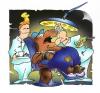 Cartoon: the horsedentist (small) by HSB-Cartoon tagged animals,horse,dentist,doc,