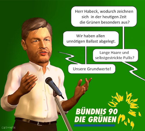 Cartoon: Ballast (medium) by Cartoonfix tagged werte,der,grünen,ballast,gegen,atomenergie,krieg