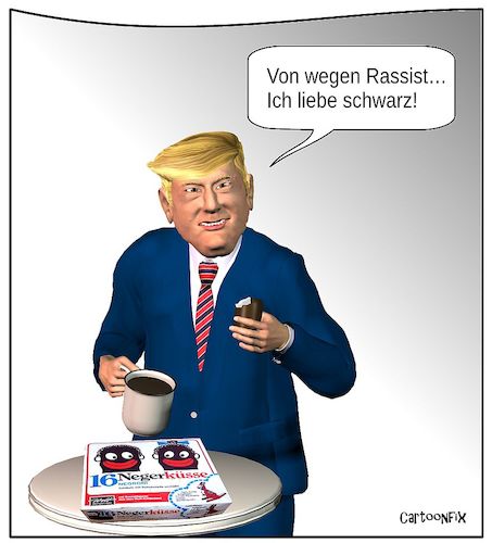 Cartoon: Das Bekenntnis (medium) by Cartoonfix tagged trump,rassismus,vorwurf,bekenntnis