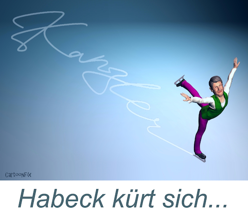 Cartoon: Habeck kürt sich... (medium) by Cartoonfix tagged habeck,kanzlerkandiat,grünen,wahl,2025