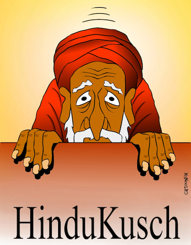 Cartoon: HinduKusch (medium) by Cartoonfix tagged hindukusch,wortspiel