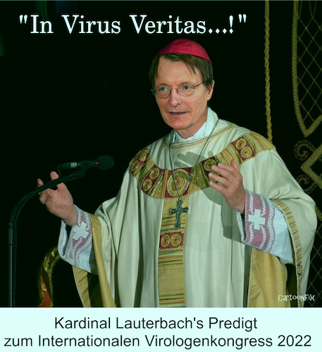 Cartoon: In Virus Veritas (medium) by Cartoonfix tagged karl,lauterbach,corona,pandemie
