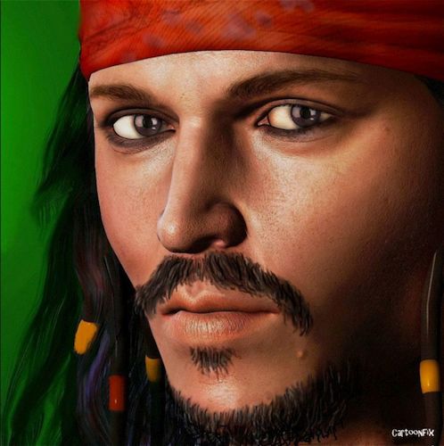 Cartoon: Jack Sparrow - Johnny Depp (medium) by Cartoonfix tagged johnny,depp,jack,sparrow,pirates,of,the,caribbean