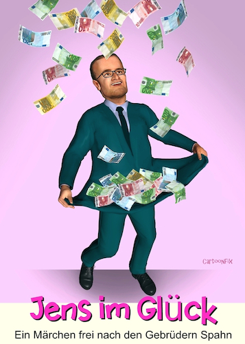 Cartoon: Jens im Glück (medium) by Cartoonfix tagged diätenerhöhung,jens,spahn