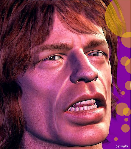 Cartoon: Mick Jagger (medium) by Cartoonfix tagged mick,jagger