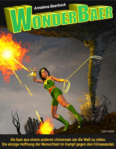 Cartoon: WonderBaer (medium) by Cartoonfix tagged wonderbaer,annalena,baerbock