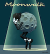 Cartoon: Moonwalk... (small) by Cartoonfix tagged moonwalk