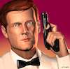 Cartoon: Roger Moore (small) by Cartoonfix tagged roger,moore,portrait,illustration,james,bond