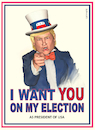 Cartoon: Uncle Donald (small) by Cartoonfix tagged donald,trump,wahlen,2024,uncle,sam