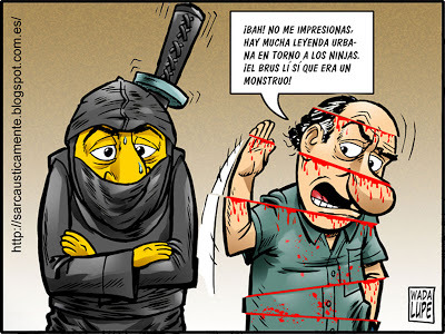 Cartoon: ninjas (medium) by Wadalupe tagged ninjas,karate,defensa,kungfu,movies,leyenda,japon,guerra,sabotaje