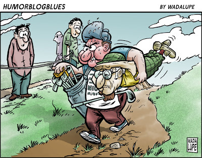 Cartoon: todo sea por la propina (medium) by Wadalupe tagged golf,caddy,deporte,propina