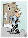 Cartoon: incontinencia (small) by Wadalupe tagged servicio,incontinencia,sorpresa,absurdo