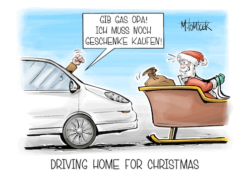 Cartoon: Driving Home For Christmas (medium) by Mirco Tomicek tagged weihnachtszeit,weihnachten,reise,reiseverkehr,reisezeit,stau,staus,weihnachtsferien,weihnachtsmann,last,minute,geschenke,geschenk,weihnachtsstress,stress,reisewelle,karikatur,pressekarikatur,cartoon,mirco,tomicek,weihnachtszeit,weihnachten,reise,reiseverkehr,reisezeit,stau,staus,weihnachtsferien,weihnachtsmann,last,minute,geschenke,geschenk,weihnachtsstress,stress,reisewelle,karikatur,pressekarikatur,cartoon,mirco,tomicek