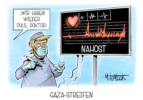 Cartoon: Gaza-Streifen (medium) by Mirco Tomicek tagged frieden,friedensplan,nahost,gaza,gazastreifen,streifen,israel,hamas,geiseln,geisel,frei,freigelassen,usa,us,donald,trump,tel,aviv,karikatur,cartoon,pressekarikatur,mirco,tomicek,frieden,friedensplan,nahost,gaza,gazastreifen,streifen,israel,hamas,geiseln,geisel,frei,freigelassen,usa,us,donald,trump,tel,aviv,karikatur,cartoon,pressekarikatur,mirco,tomicek