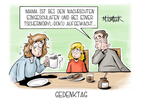 Cartoon: Gedenktag (medium) by Mirco Tomicek tagged 40,jahrestag,jahre,tschernobyl,nuklear,katastrophe,kernkraft,kernkraftwerk,energien,energie,krise,energiepolitik,krieg,iran,usa,nachrichten,ukraine,karikatur,pressekarikatur,cartoon,mirco,tomicek,40,jahrestag,jahre,tschernobyl,nuklear,katastrophe,kernkraft,kernkraftwerk,energien,energie,krise,energiepolitik,krieg,iran,usa,nachrichten,ukraine,karikatur,pressekarikatur,cartoon,mirco,tomicek