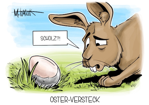 Cartoon: Oster-Versteck (medium) by Mirco Tomicek tagged olaf,scholz,waffen,waffenlieferung,lieferung,ukraine,krieg,russland,kritik,grüne,fdp,kanzler,kanzleramt,ostern,osterfest,ei,ostereier,osterhase,cartoon,karikatur,pressekarikatur,mirco,tomicek,olaf,scholz,waffen,waffenlieferung,lieferung,ukraine,krieg,russland,kritik,grüne,fdp,kanzler,kanzleramt,ostern,osterfest,ei,ostereier,osterhase,cartoon,karikatur,pressekarikatur,mirco,tomicek