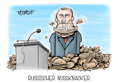 Cartoon: Russischer Nussknacker (medium) by Mirco Tomicek tagged wladimir,putin,jahrespressekonferenz,jahres,pressekonferenz,moskau,russland,eu,gipfel,staaten,ukraine,kredit,vermögen,finanzen,hilfe,krieg,nussknacker,karikatur,pressekarikatur,cartoon,mirco,tomicek,wladimir,putin,jahrespressekonferenz,jahres,pressekonferenz,moskau,russland,eu,gipfel,staaten,ukraine,kredit,vermögen,finanzen,hilfe,krieg,nussknacker,karikatur,pressekarikatur,cartoon,mirco,tomicek