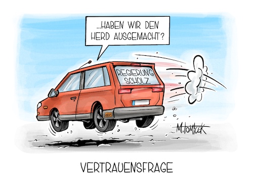 Cartoon: Vertrauensfrage (medium) by Mirco Tomicek tagged olaf,scholz,vertrauensfrage,vertrauen,frage,spd,grüne,fdp,wahl,neuwahl,wahlen,neuwahlen,kanzler,kanzlerfrage,ampel,ampelkoalition,regierung,karikatur,pressekarikatur,cartoon,mirco,tomicek,olaf,scholz,vertrauensfrage,vertrauen,frage,spd,grüne,fdp,wahl,neuwahl,wahlen,neuwahlen,kanzler,kanzlerfrage,ampel,ampelkoalition,regierung,karikatur,pressekarikatur,cartoon,mirco,tomicek