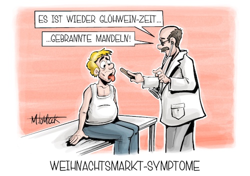Cartoon: Weihnachtsmarkt-Symptome (medium) by Mirco Tomicek tagged weihnachtsmarkt,weihnachten,weihnachtsmärkte,märkte,markt,glühwein,gebrannte,mandeln,arzt,ärzte,medizin,praxis,weihnachtszeit,winter,karikatur,pressekarikatur,cartoon,mirco,tomicek,weihnachtsmarkt,weihnachten,weihnachtsmärkte,märkte,markt,glühwein,gebrannte,mandeln,arzt,ärzte,medizin,praxis,weihnachtszeit,winter,karikatur,pressekarikatur,cartoon,mirco,tomicek