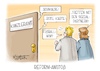 Cartoon: Reform-Anstoß (small) by Mirco Tomicek tagged kanzleramt,koalition,reformen,reform,sozialpartner,arbeitgeber,gewerkschaft,gewerkschaften,kanzler,fußball,wm,weltmeisterschaft,eröffnung,eröffnungsspiel,karikatur,cartoon,pressekarikatur,mirco,tomicek