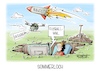 Cartoon: Sommerloch (small) by Mirco Tomicek tagged nahost,iran,usa,amerika,ukraine,russland,krieg,angriffe,raketen,drohnen,anschläge,fifa,fußball,wm,weltmeisterschaft,anstoß,eröffnung,eröffnungsspiel,sommerloch,karikatur,cartoon,pressekarikatur,mirco,tomicek