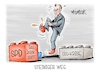Cartoon: Steiniger Weg (small) by Mirco Tomicek tagged merz,cdu,union,koalition,krise,spd,bärbel,bas,rücktritt,rückzug,ämtern,arbeitsministern,ministerin,nachfolge,karikatur,cartoon,pressekarikatur,mirco,tomicek