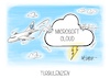 Cartoon: Turbulenzen (small) by Mirco Tomicek tagged microsoft,cloud,störung,störungen,it,computer,cybersecurity,software,update,crowdstrike,lufthansa,berlin,flughafen,flugezuge,flug,karikatur,cartoon,pressekarikatur,mirco,tomicek