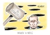 Cartoon: Whack a mole (small) by Mirco Tomicek tagged ukraine,krieg,russland,wladimir,putin,donald,trump,us,strafzölle,strafzöllen,zölle,straf,verbündete,amerika,usa,handel,waffenlieferung,waffen,abwehrraketen,raketen,patriot,system,nato,whack,mole,karikatur,pressekarikatur,cartoon,mirco,tomicek