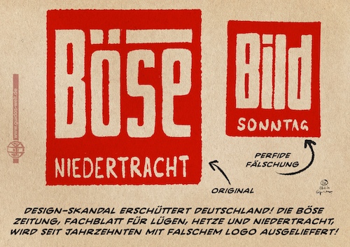 Cartoon: Böse hereingelegt! (medium) by Guido Kuehn tagged bild,springer,bild,springer