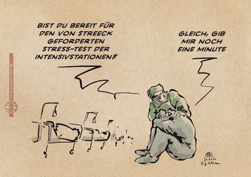 Cartoon: Experten (medium) by Guido Kuehn tagged covid,corona,streeck,stresstest,covid,corona,streeck,stresstest