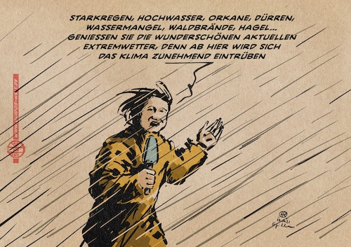 Cartoon: Geniessen sie das Wetter (medium) by Guido Kuehn tagged klimawandel,klimakatastrophe,starkregen,wetter,extremwetter,orkan,sturm,wirtschaft,ökologie,klimawandel,klimakatastrophe,starkregen,wetter,extremwetter,orkan,sturm,wirtschaft,ökologie