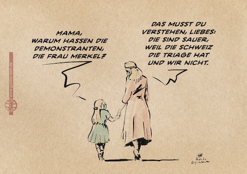 Cartoon: Mentaler Herbst (medium) by Guido Kuehn tagged corona,querdenken,demonstrationen,triage,corona,querdenken,demonstrationen,triage