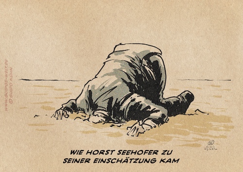 Cartoon: seehofers erkenntnis (medium) by Guido Kuehn tagged rassismus,seehofer,polizei,rassismus,seehofer,polizei