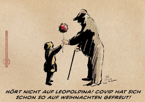 Cartoon: Stoppt Leopoldina! (medium) by Guido Kuehn tagged weihnachten,covid,leopoldina,lockdown,weihnachten,covid,leopoldina,lockdown
