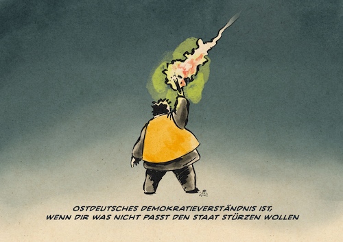 Cartoon: Systemische Differenz (medium) by Guido Kuehn tagged corona,wende,wir,sind,das,volk,umsturz,phantasien,ostdeutschland,nazis,corona,wende,wir,sind,das,volk,umsturz,phantasien,ostdeutschland,nazis