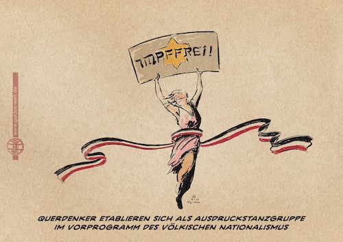Cartoon: Tanz den Nazi (medium) by Guido Kuehn tagged nazi,querdenker,covidioten,corona,covid,nazi,querdenker,covidioten,corona,covid